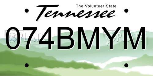 074BMYM Tennessee License Plate