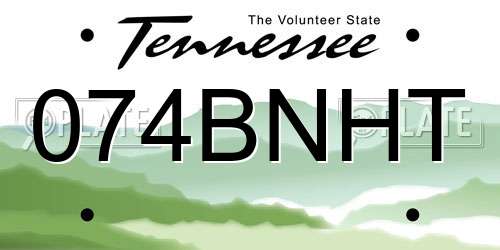 074BNHT Tennessee License Plate
