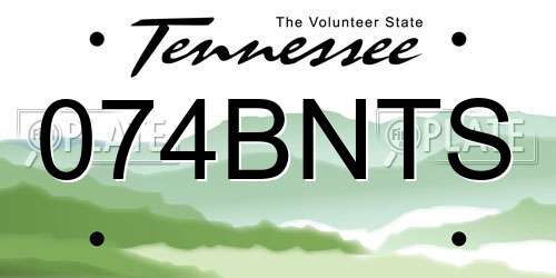 074BNTS Tennessee License Plate