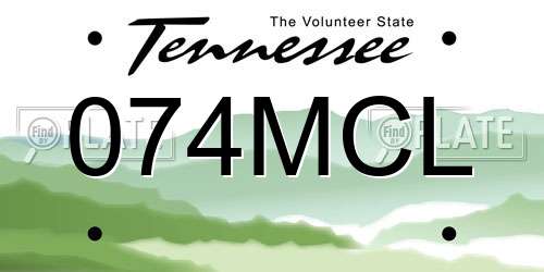 074MCL Tennessee License Plate