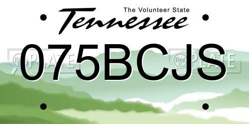 075BCJS Tennessee License Plate