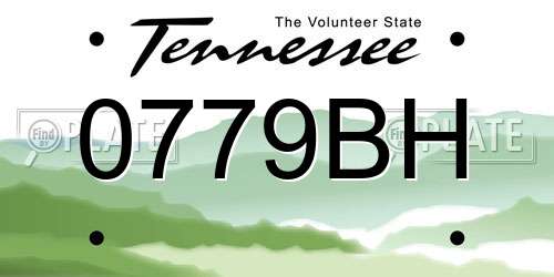 0779BH Tennessee License Plate