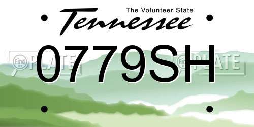 0779SH Tennessee License Plate