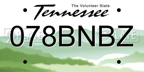 078BNBZ Tennessee License Plate
