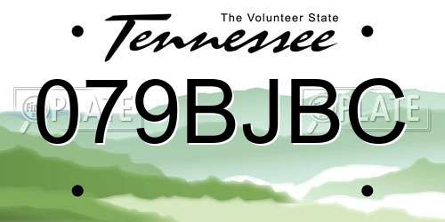 079BJBC Tennessee License Plate
