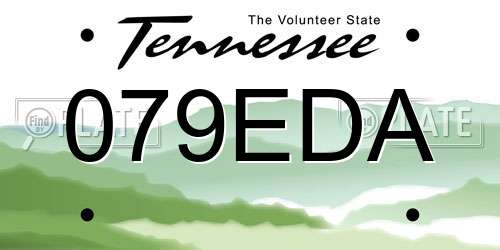 079EDA Tennessee License Plate
