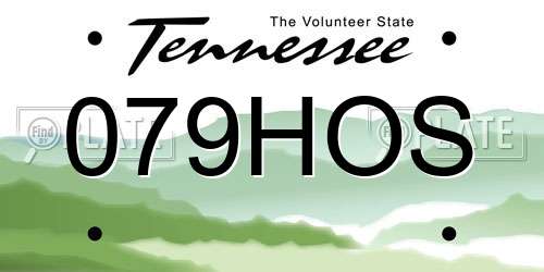079HOS Tennessee License Plate