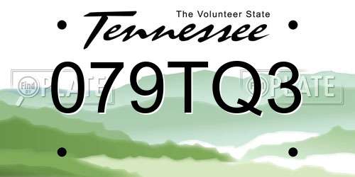 079TQ3 Tennessee License Plate