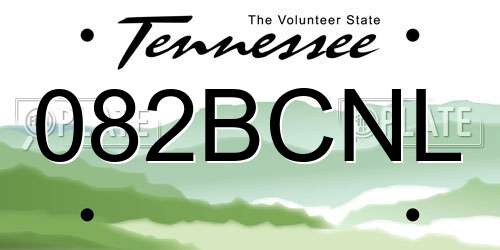 082BCNL Tennessee License Plate