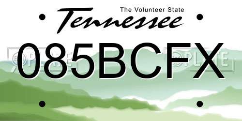 085BCFX Tennessee License Plate