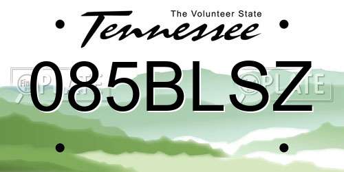 085BLSZ Tennessee License Plate