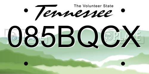 085BQCX Tennessee License Plate