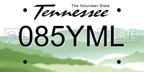 085YML Tennessee License Plate