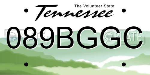 089BGGC Tennessee License Plate