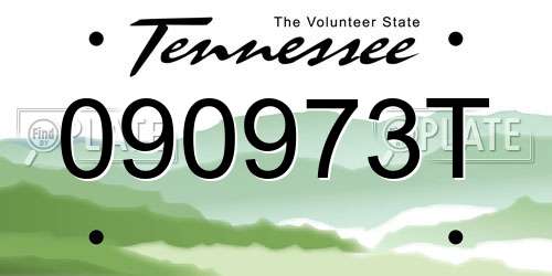 090973T Tennessee License Plate
