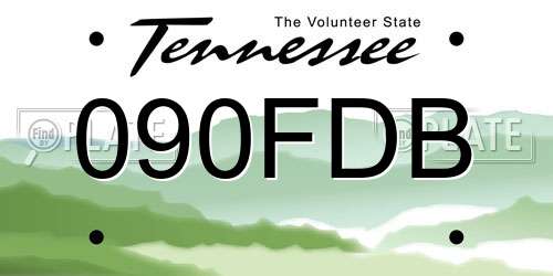 090FDB Tennessee License Plate