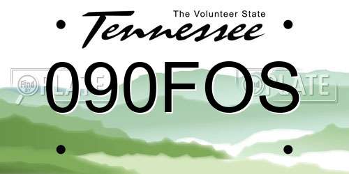 090FOS Tennessee License Plate