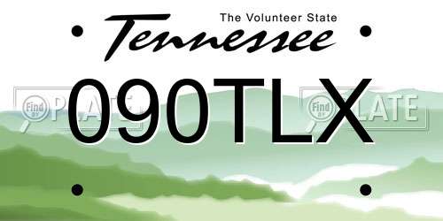090TLX Tennessee License Plate