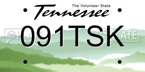 091TSK Tennessee License Plate