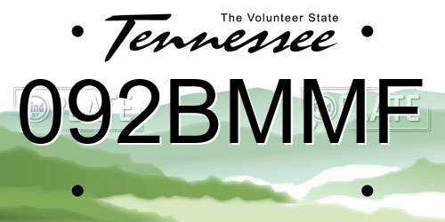 092BMMF Tennessee License Plate