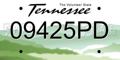 09425PD Tennessee License Plate