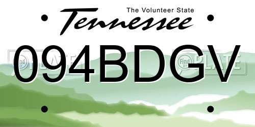 094BDGV Tennessee License Plate