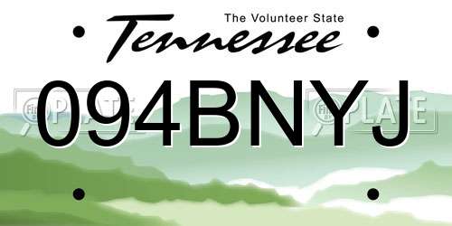 094BNYJ Tennessee License Plate