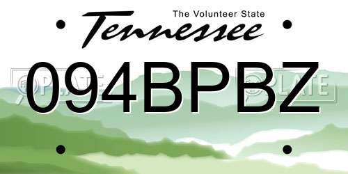 094BPBZ Tennessee License Plate