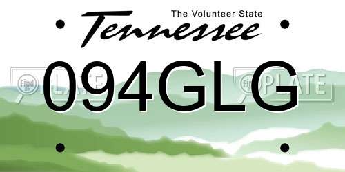 094GLG Tennessee License Plate