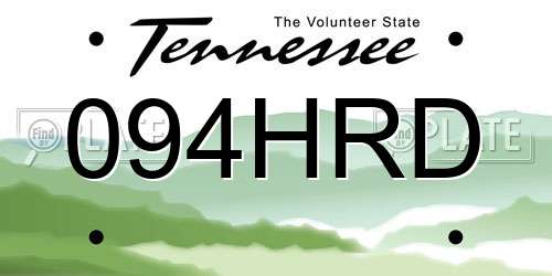 094HRD Tennessee License Plate