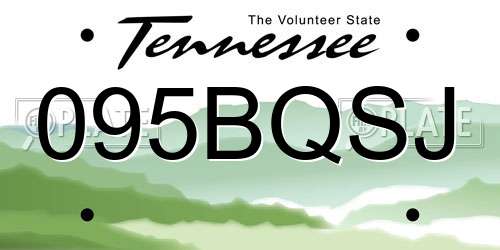 095BQSJ Tennessee License Plate