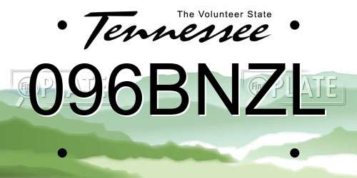 096BNZL Tennessee License Plate