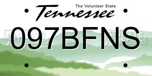 097BFNS Tennessee License Plate