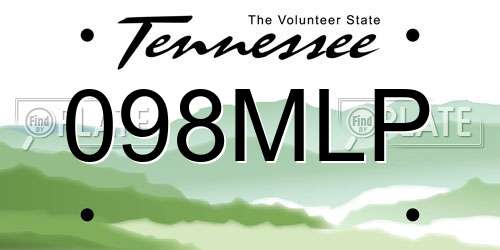 098MLP Tennessee License Plate