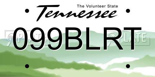 099BLRT Tennessee License Plate