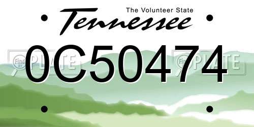 0C50474 Tennessee License Plate