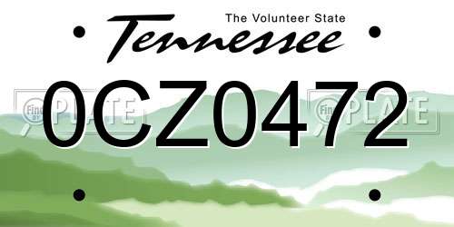0CZ0472 Tennessee License Plate