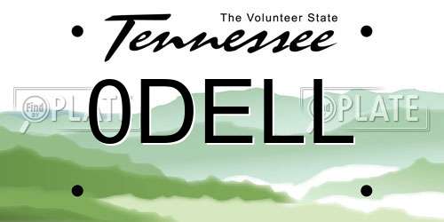 0DELL Tennessee License Plate