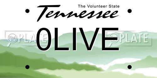 0LIVE Tennessee License Plate