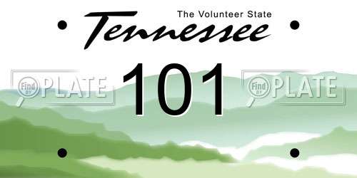 101 Tennessee License Plate