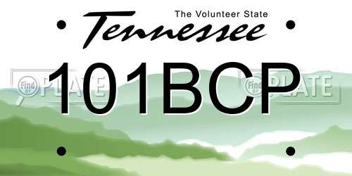 101BCP Tennessee License Plate