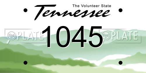 1045 Tennessee License Plate