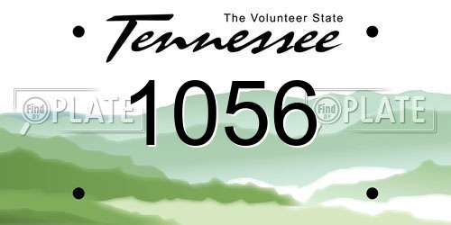 1056 Tennessee License Plate
