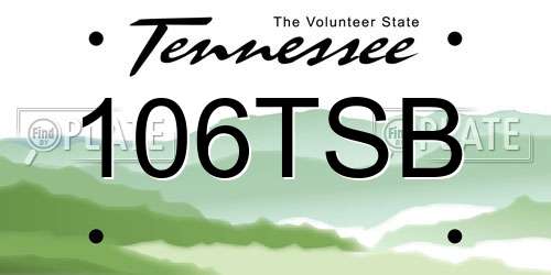 106TSB Tennessee License Plate