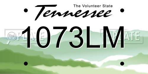 1073LM Tennessee License Plate