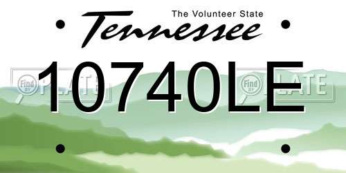 10740LE Tennessee License Plate