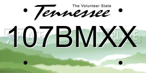 107BMXX Tennessee License Plate