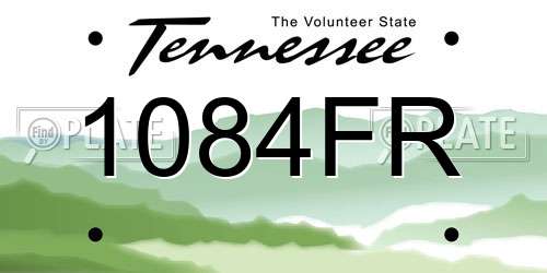 1084FR Tennessee License Plate