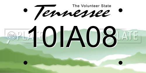 10IA08 Tennessee License Plate