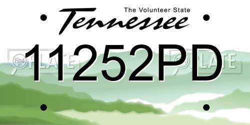 11252PD Tennessee License Plate